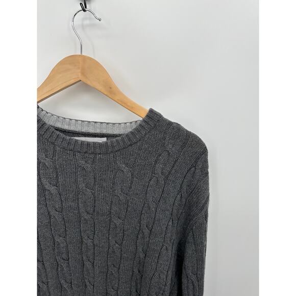 Old Navy Sweater Men XL Gray Fisherman Knit Crewneck Y2K 90s Vintage Pullover - Picture 5 of 7